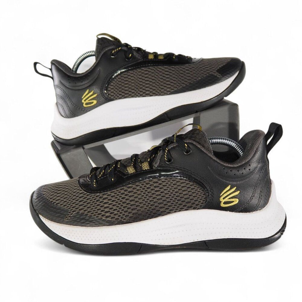 Under Armour Curry 3Z6 Jet Grey‎ Gold Youth 6.5 Women's 8 Basketball 3025091-100